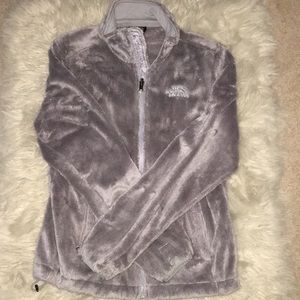 The North face fuzzy fleece zip up